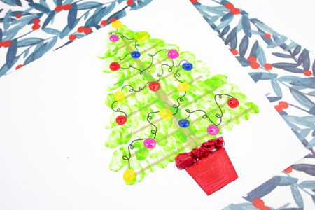 DIY Fingerprint Christmas Tree Card - Arty Crafty Kids