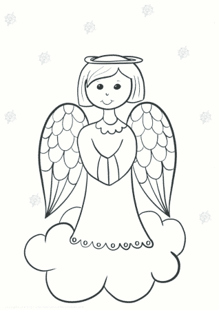 Angel Colouring Page | Arty Crafty Kids