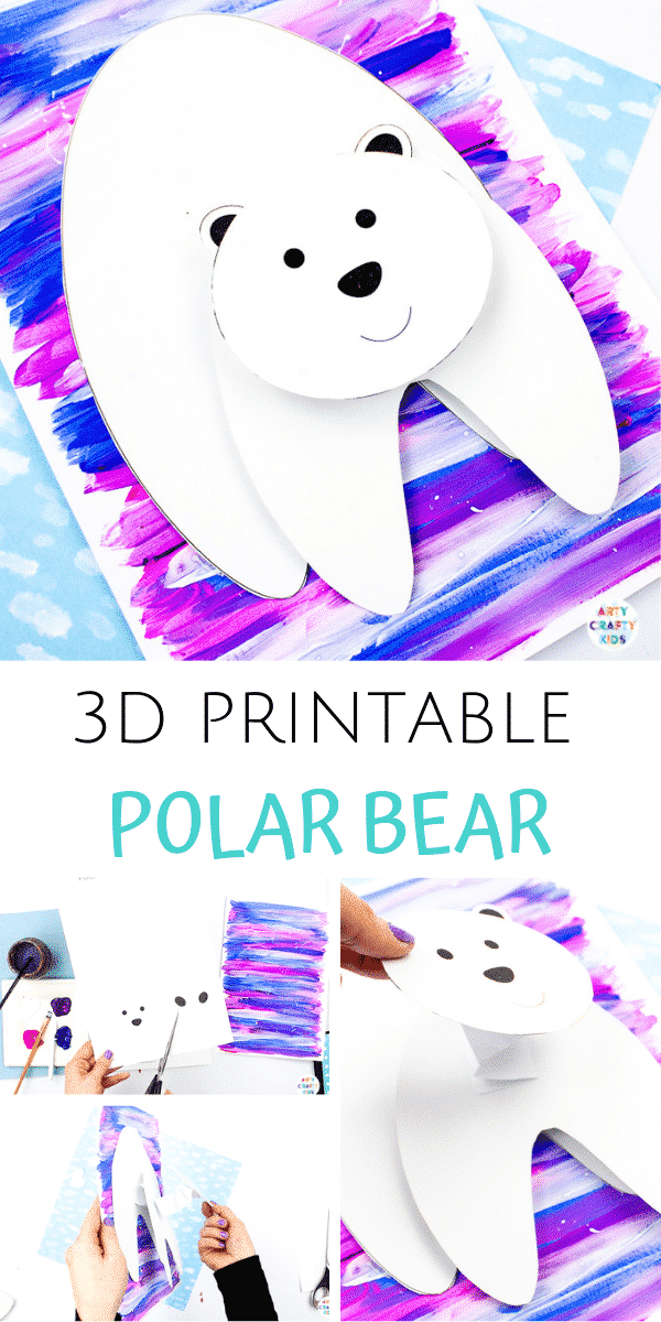 3D Polar Bear Winter Craft - Arty Crafty Kids