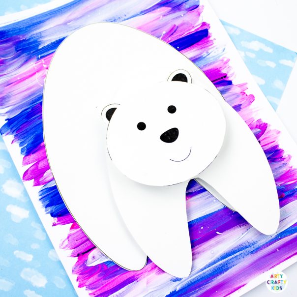 3D Polar Bear Winter Craft - Arty Crafty Kids