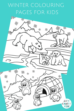 Winter Kids Colouring Pages - Arty Crafty Kids