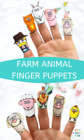 Printable Farm Animal Finger Puppets - Arty Crafty Kids