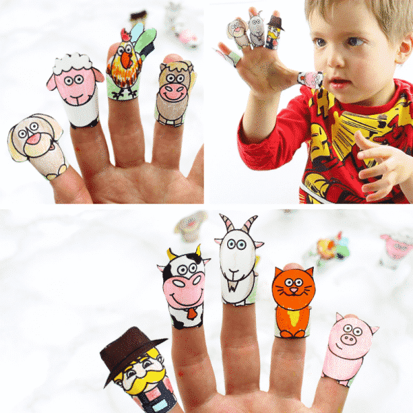 Printable Farm Animal Finger Puppets Arty Crafty Kids