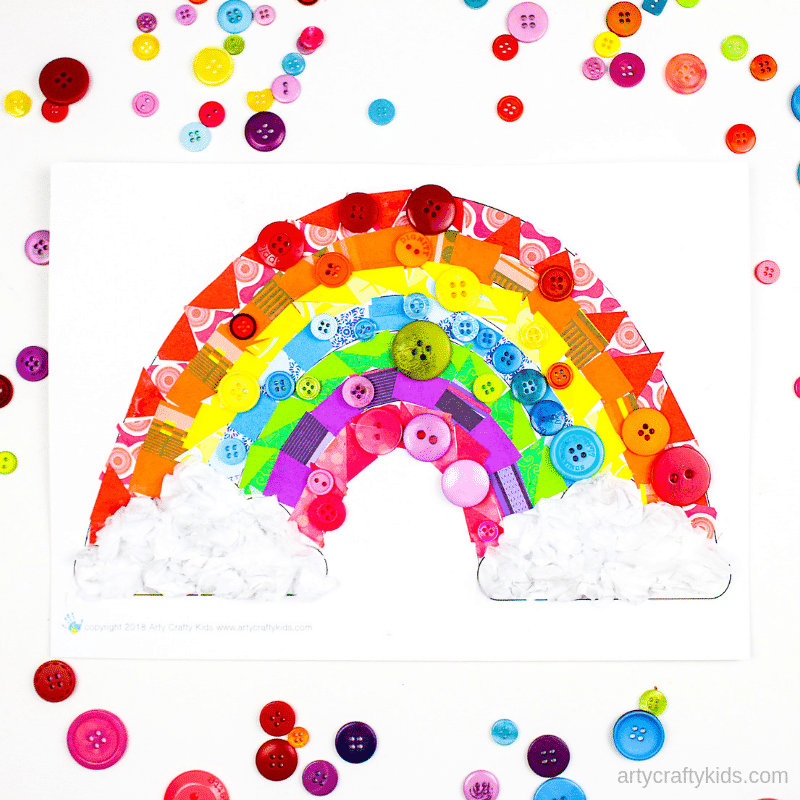Easy Paper Plate Rainbow Craft - Arty Crafty Kids