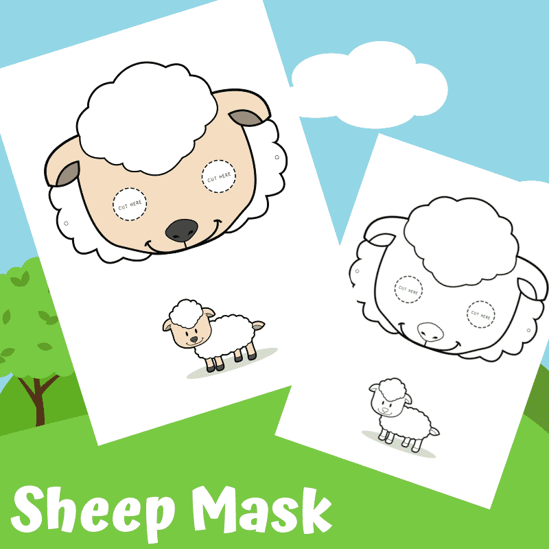 printable sheep mask