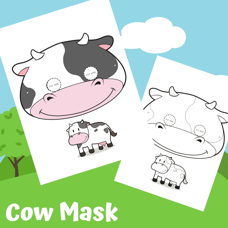printable cow mask