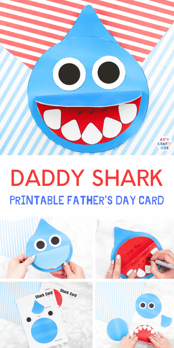 How to Make a Shark Father's Day Card - Arty Crafty Kids