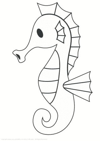 Seahorse Outline | Arty Crafty Kids