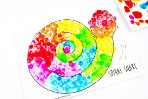 Printable Spiral Snake Mobile Craft - Arty Crafty Kids