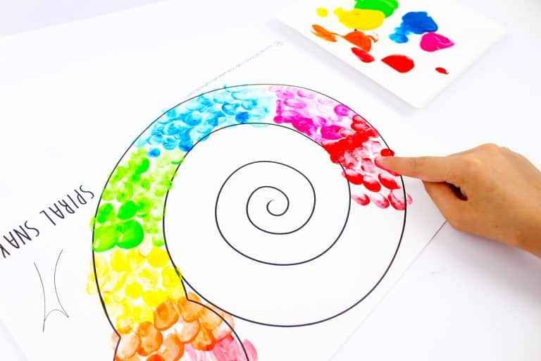 Printable Spiral Snake Mobile Craft - Arty Crafty Kids