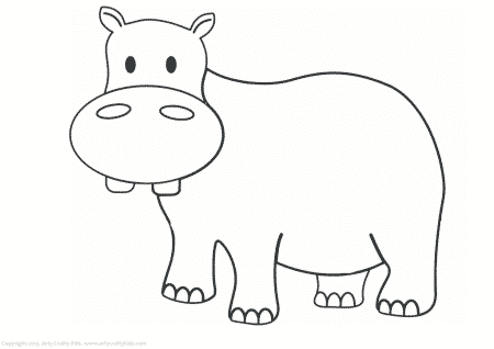 Hippo Outline | Arty Crafty Kids