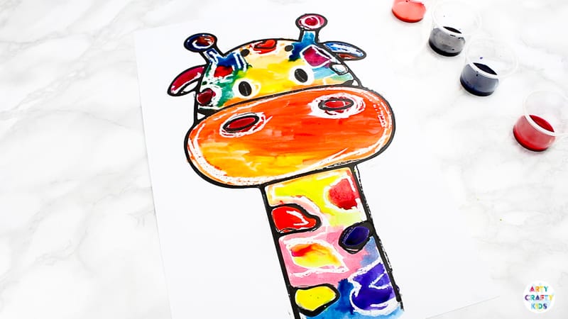 giraffe painting for kids