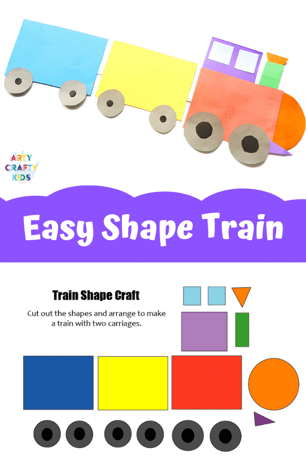 Easy Train Shape Craft for Kids - Arty Crafty Kids