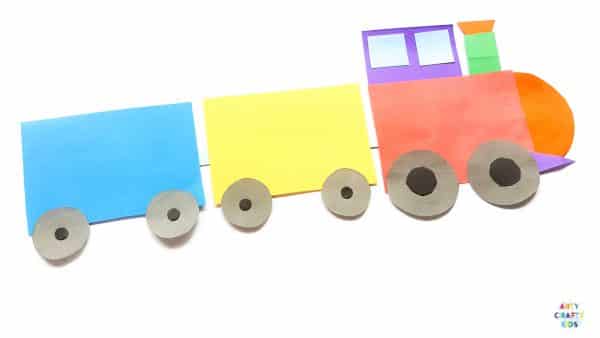 Easy Train Shape Craft for Kids - Arty Crafty Kids