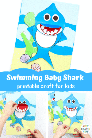 Swimming Baby Shark Craft - Arty Crafty Kids