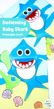 Swimming Baby Shark Craft - Arty Crafty Kids