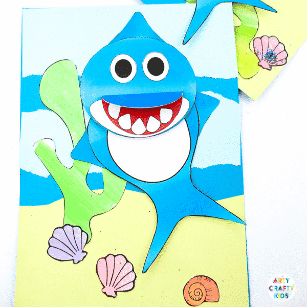 Swimming Baby Shark Craft - Arty Crafty Kids