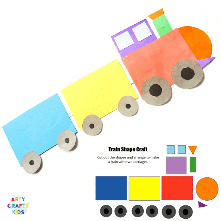 Easy Train Shape Craft For Kids Arty Crafty Kids