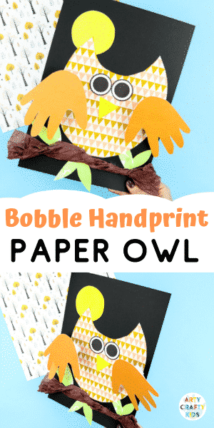 Bobble Handprint Owl Craft - Arty Crafty Kids