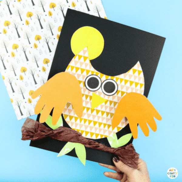 Bobble Handprint Owl Craft - Arty Crafty Kids