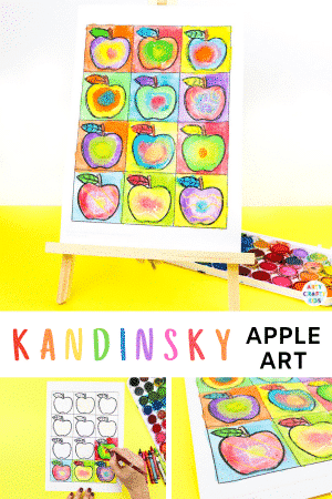 Kandinsky Inspired Apple Art - Arty Crafty Kids