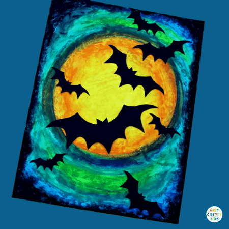 Bat Chalk Pastel Art Project PDF – Projects with Kids
