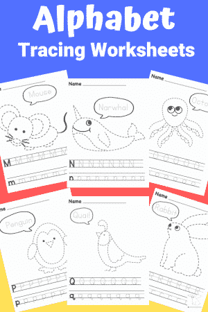 Alphabet Tracing Worksheets - Arty Crafty Kids