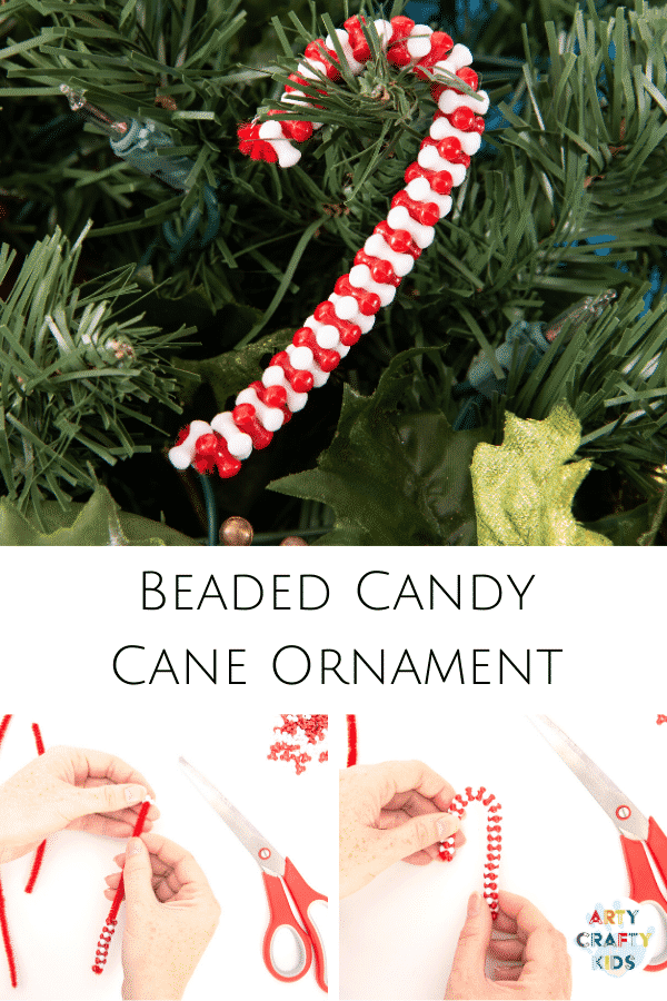 beaded candy cane ornament craft