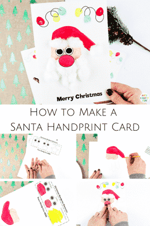 Handprint Christmas Cards - Arty Crafty Kids