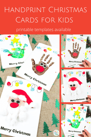 Handprint Christmas Cards - Arty Crafty Kids