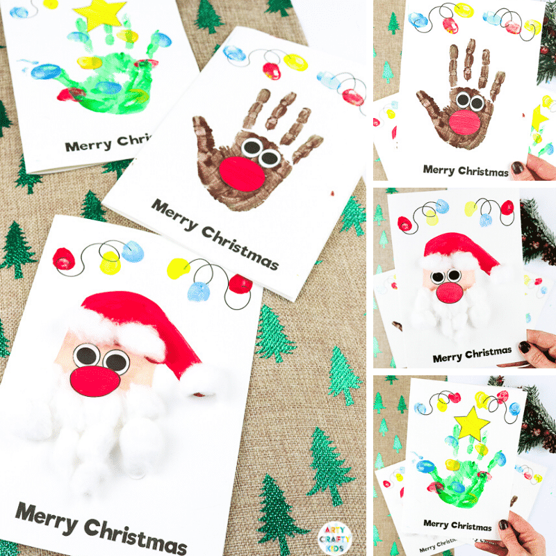 Handprint Christmas Cards Arty Crafty Kids