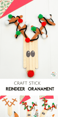 Craft Stick Reindeer Ornament - Arty Crafty Kids