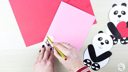 Printable Panda Heart Card - Arty Crafty Kids