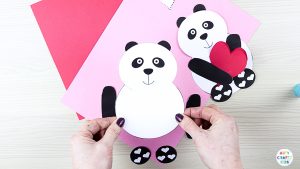 Printable Panda Heart Card - Arty Crafty Kids