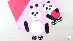 Printable Panda Heart Card - Arty Crafty Kids