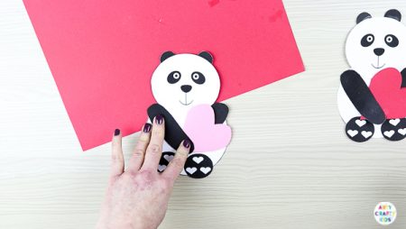 Printable Panda Heart Card - Arty Crafty Kids