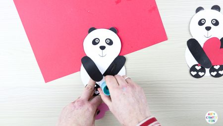 Printable Panda Heart Card - Arty Crafty Kids