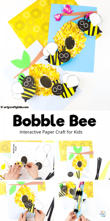 Bobble Bee Paper Craft - Arty Crafty Kids