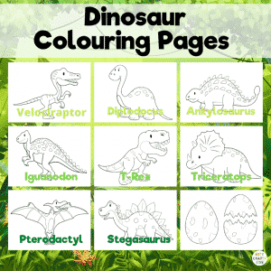 Dinosaur Coloring Pages - Arty Crafty Kids