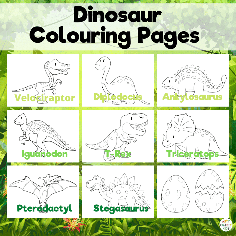 Download Dinosaur Coloring Pages Arty Crafty Kids