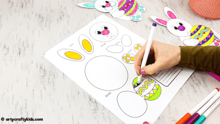 Easter Bunny Card for Kids - Arty Crafty Kids