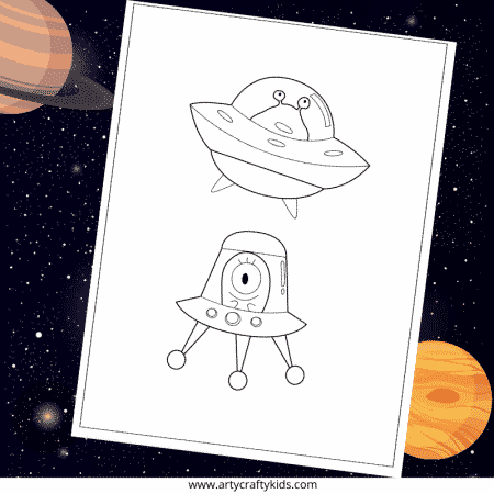 Alien Coloring Page for Kids | Arty Crafty Kids