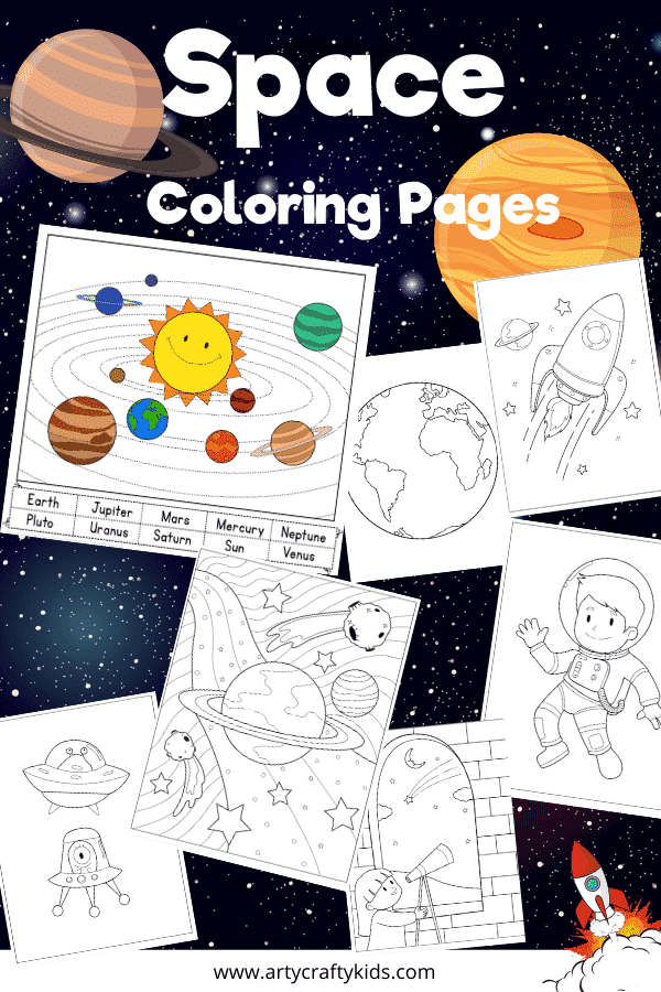 planets space coloring pages