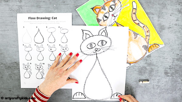 Easy Cat Drawing for Kids Step-by-Step Tutorial - Easy Drawing Guides