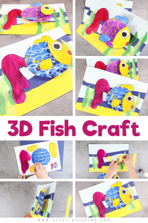 3D Paper Fish Craft - Arty Crafty Kids