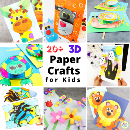 20+ 3d Paper Crafts for Kids - Arty Crafty Kids