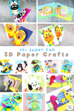 25+ 3D Paper Crafts for Kids - Arty Crafty Kids