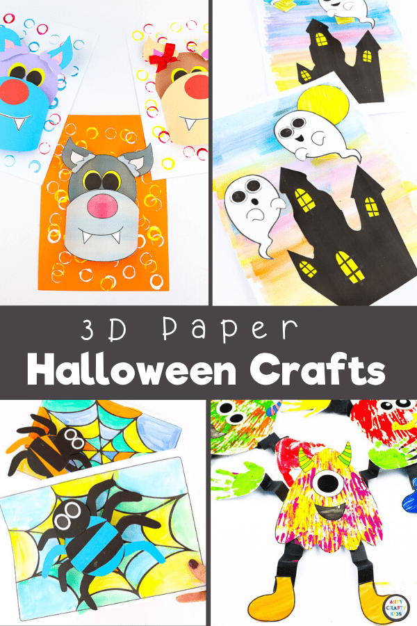 3D Paper Halloween Crafts for Kids. Explore our collection of fun and interactive 3D Paper Crafts for kids; featuring paper crafts From Spring to Halloween to Christmas; from land animals to sea animals to bugs, we have a 3D paper craft to keep your children busy all year round.