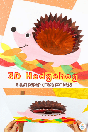 3D Paper Hedgehog Craft - Arty Crafty Kids