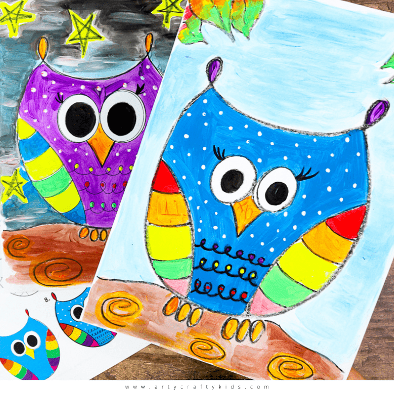 Flow Drawing for Kids How to Draw an Owl 3